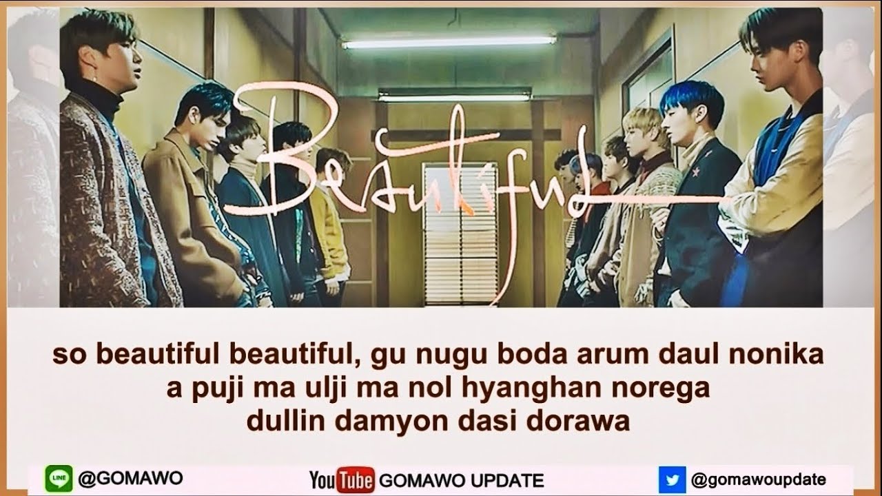 [Karaoke/Instrumental] WANNA ONE - BEAUTIFUL by GOMAWO (Easy Lyric)