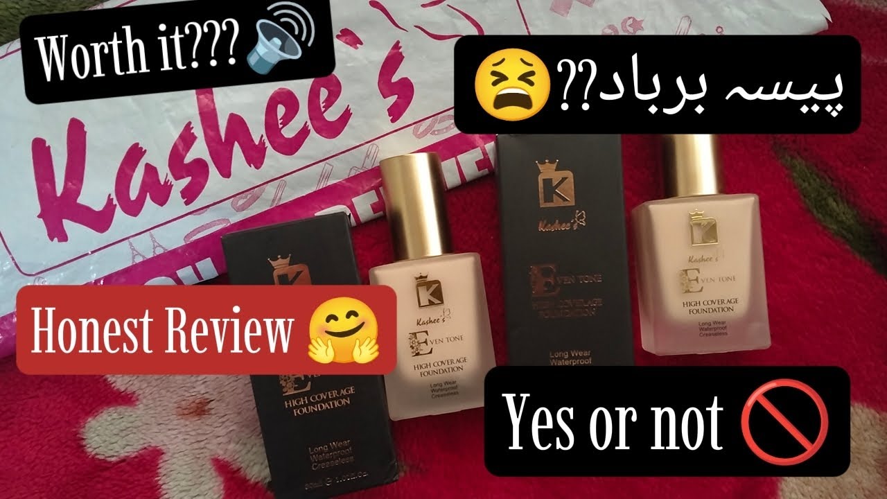 Kashee's Eventone High coverage Foundation|Kashee's Base| Fair 7, Passionate 13| Kashee's Swatches