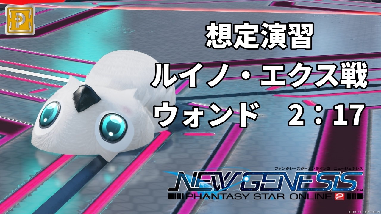 【PSO2NGS】想定演習：ルイノ・エクス戦　Te/Sl　ウォンド　2：17