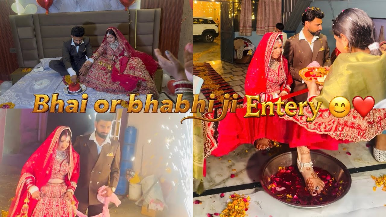Ghar mein Bhai or bhabhi ka kiya welcome ❤️🎀