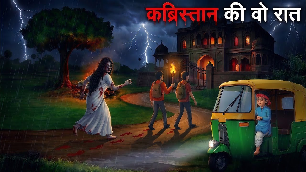 आखरी सवारी | भूतिया हवेली में एक रात | hindi story | horror cartoon | bhutiya kahani