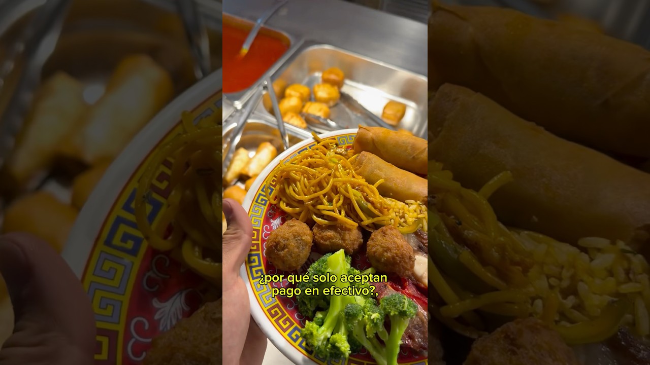 Los buffets de comida china en CDMX algo ocultan, efectivo? #short #shorts #food #foodie #buffet #mx