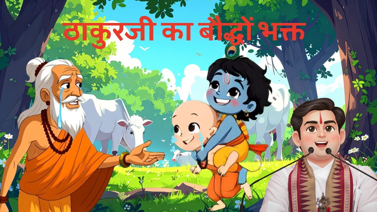 ठाकुरजी का बौद्धों भक्त लीला 🤭| Krishna Leela @BhaktiPath #viral #krishnaleela #trending #indreshji