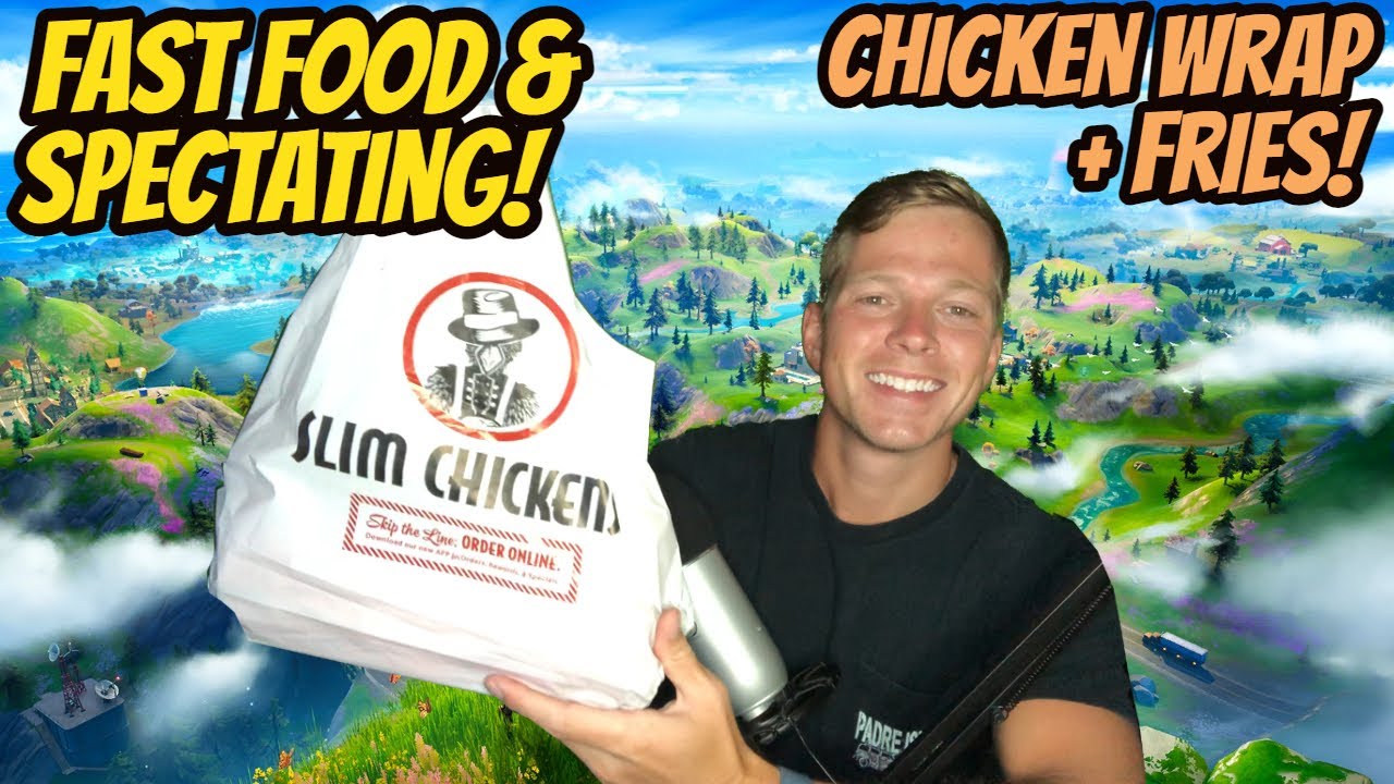 ASMR Gaming: Fortnite | Fast Food & Spectating - Chicken Wrap & Fries Mukbang & Whispering