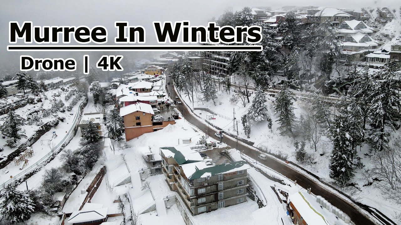 Murree in winters | Murree Snowfall | Drone in Snow Fall 4K | Galiyat kpk | Ahsan Arain