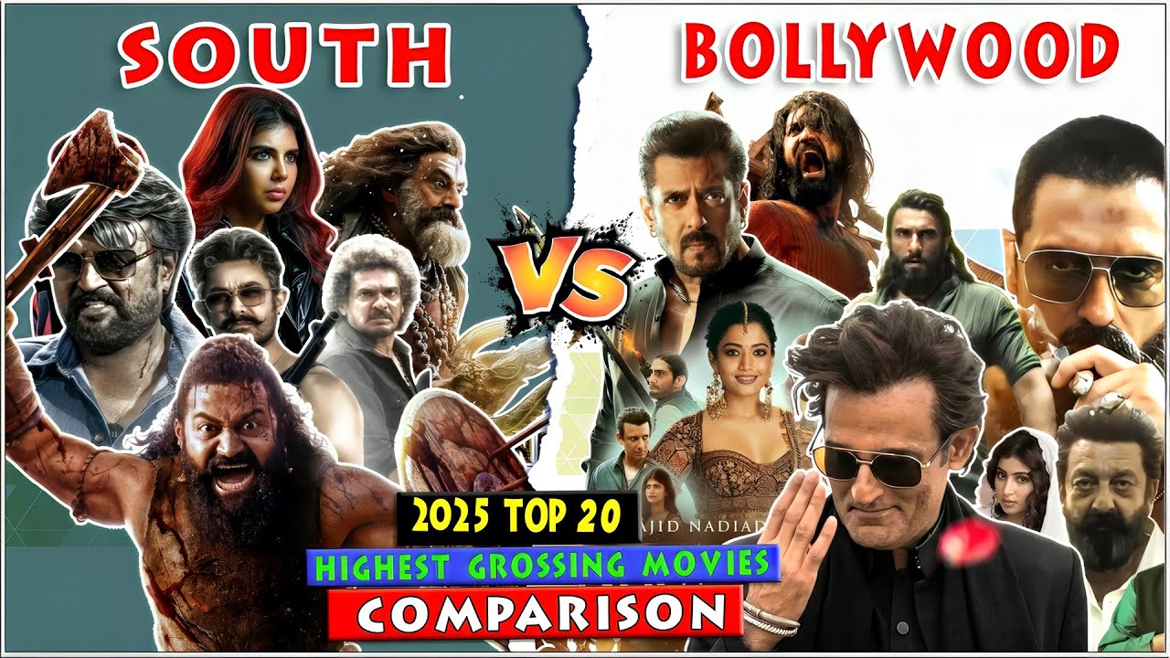Top 20 Highest Grossing Movies of 2025 | South Indian vs Bollywood Box Office Comparison🔥