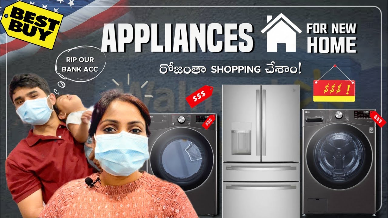 Buying appliances for new home || House vlogs || Telugu vlogs from USA