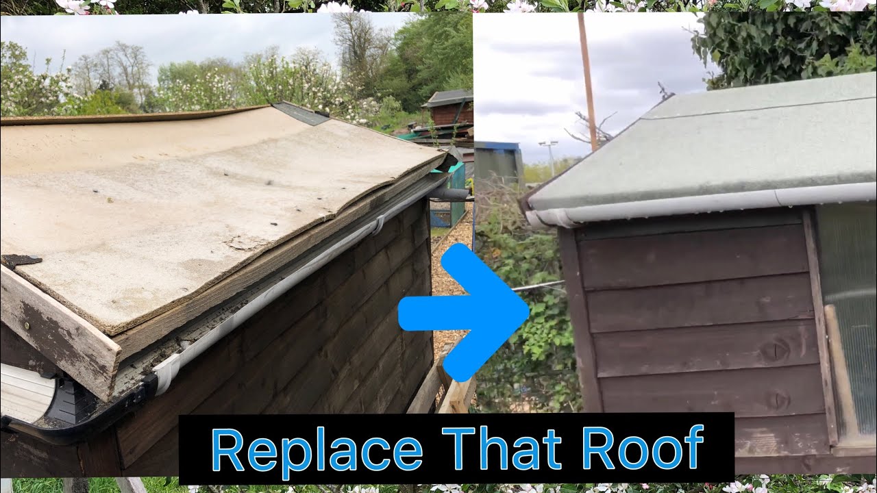 The Allotment Shed - Roof Repair & Maintenance - Bonus Timelapse