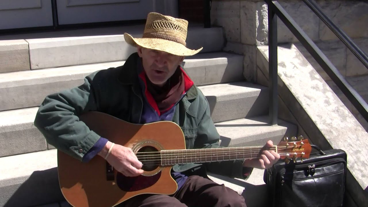 Doug Seegers singing Angie's Song outside Ryman Nashville TN 140313