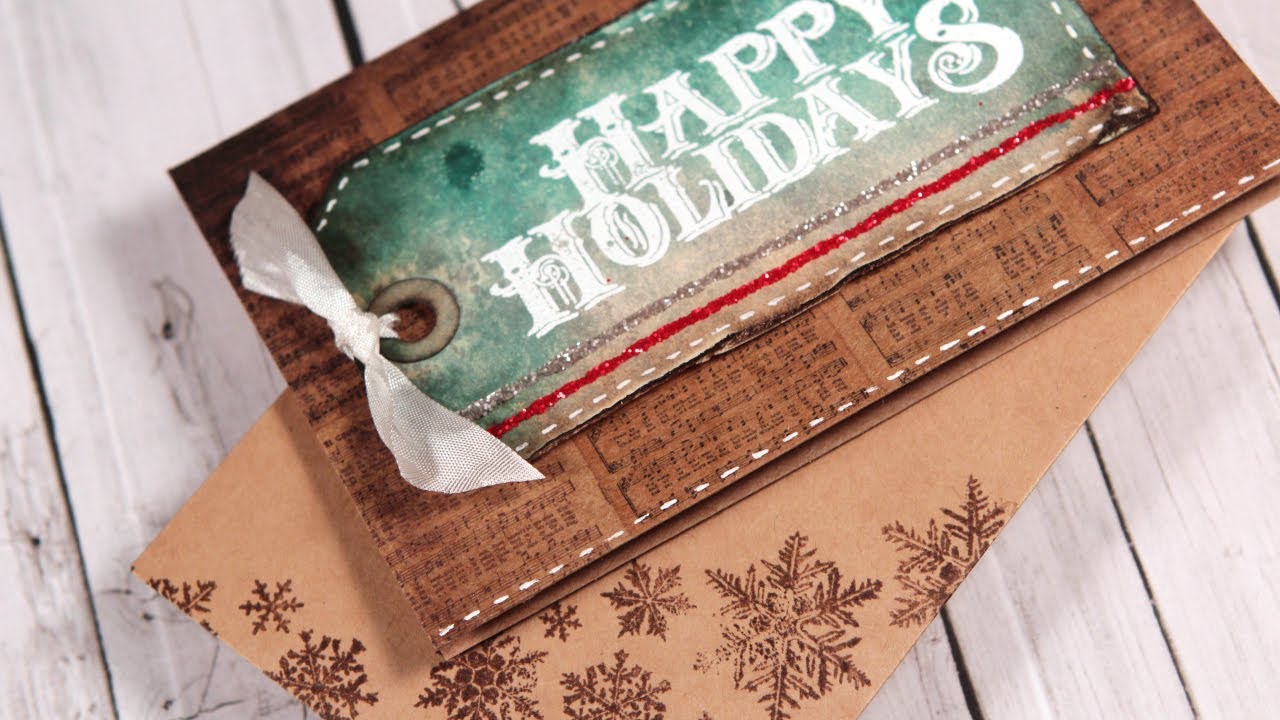 Happy Holidays Card (Tim Holtz Holiday Card Kit)