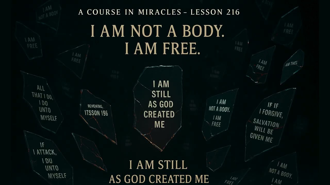 A Course In Miracles ACIM - Lesson 216 - Review Lesson 196.