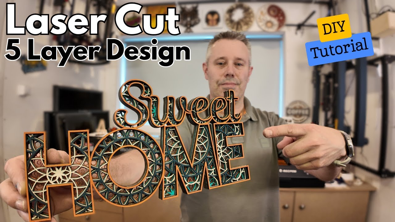 Laser Cut 5 Layer Design | #laser #lasercutting #diy