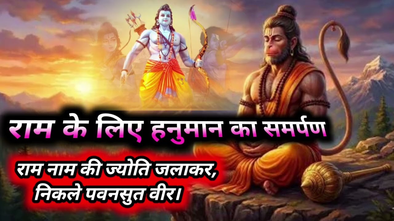भजन: राम के लिए हनुमान का समर्पण| राम नाम की ज्योति जलाकर निकले पवनसुत वीर। #rambhajan #radhakrishna