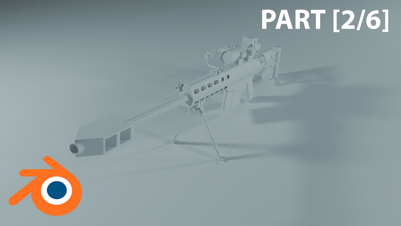 Timelapse Modeling Barrett Sniper Rifle (Part 2/6)