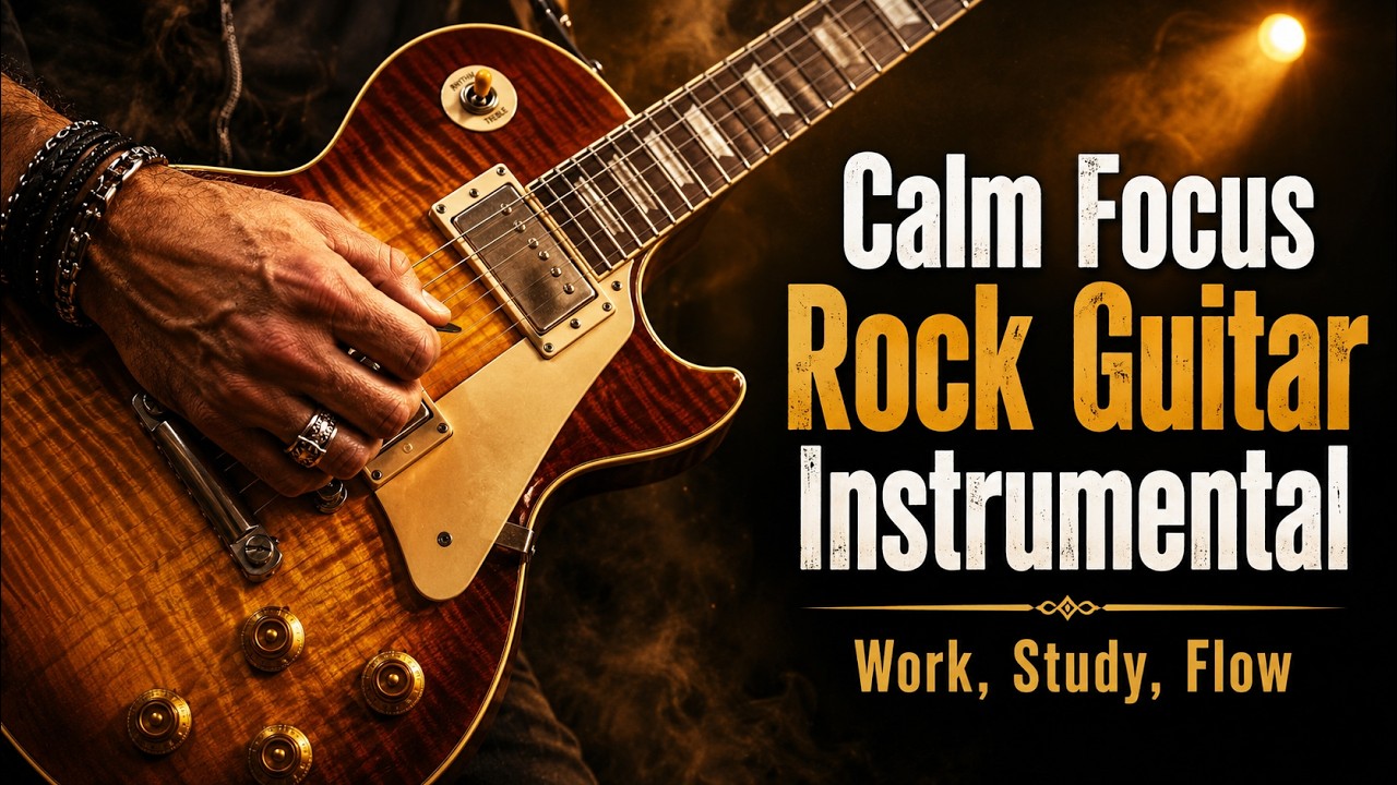 Calm Focus Rock Guitar Instrumental | Work, Study, Flow
