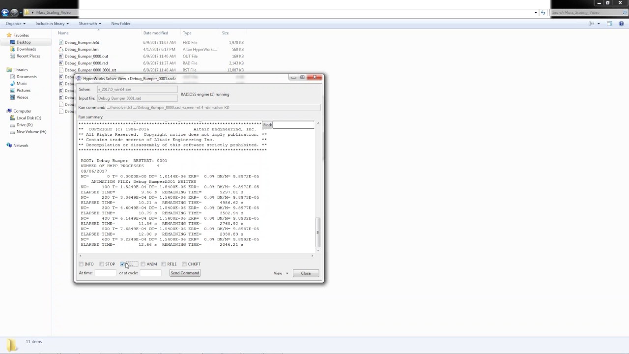 4 Procedure for Mass Scaling in RADIOSS