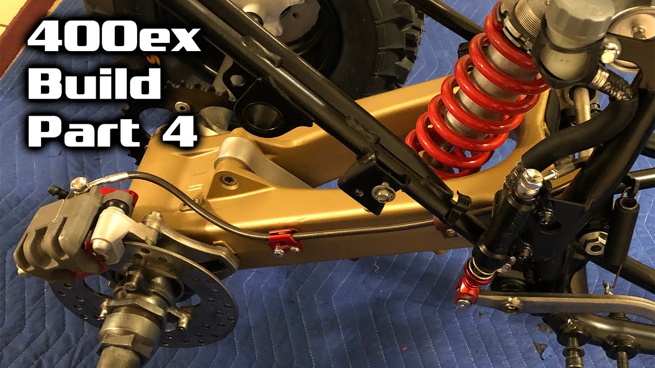 Honda 400ex Build Assembly - Part 4 - Rear Brake Caliper (450r), Master Cylinder, Lines, Pedal