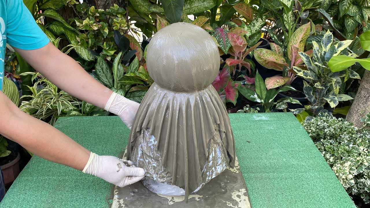 Flower Pot Making At Home Decoration / It's Great Surprise From Old Cloth / Cement Craft Ideas