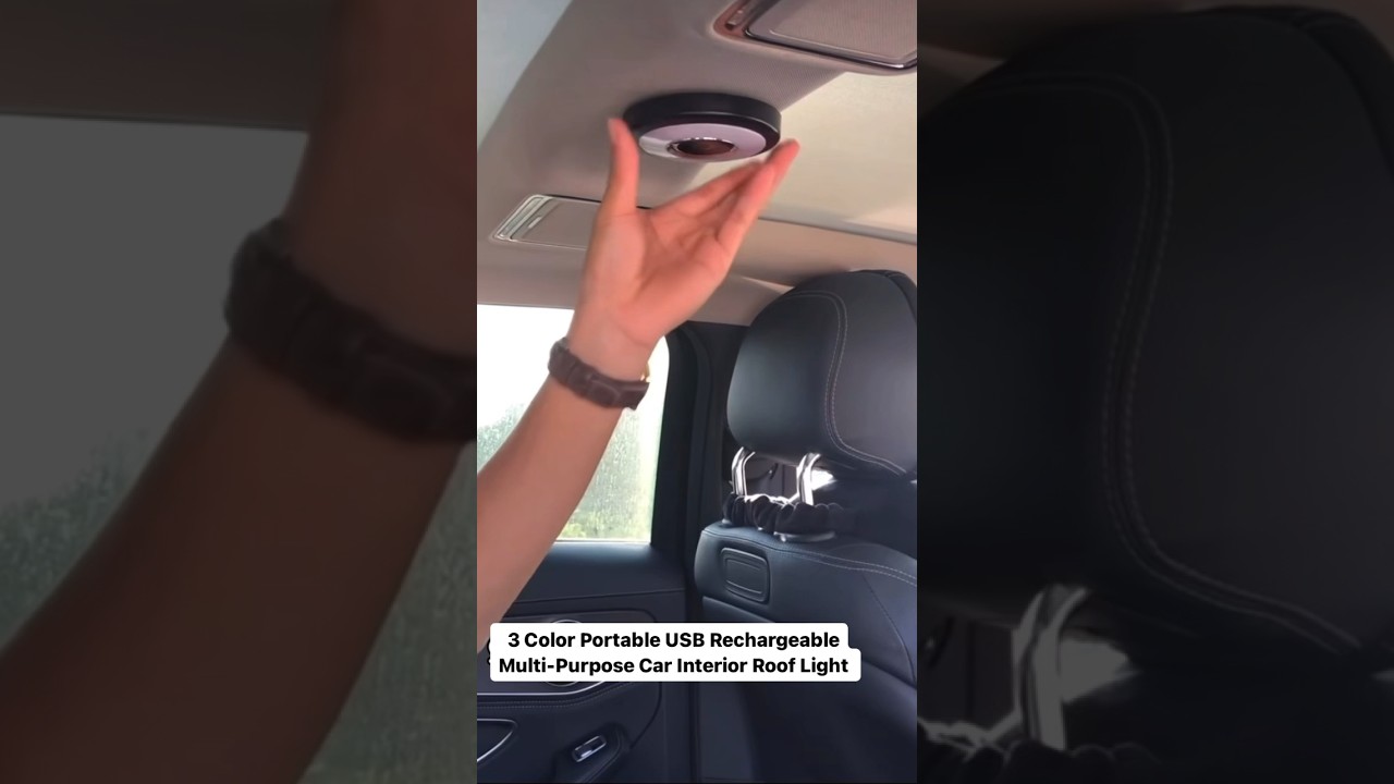 3 Color Portable USB Rechargeable Multi-Purpose Car Interior Roof Light  #rooflight #carrooflight
