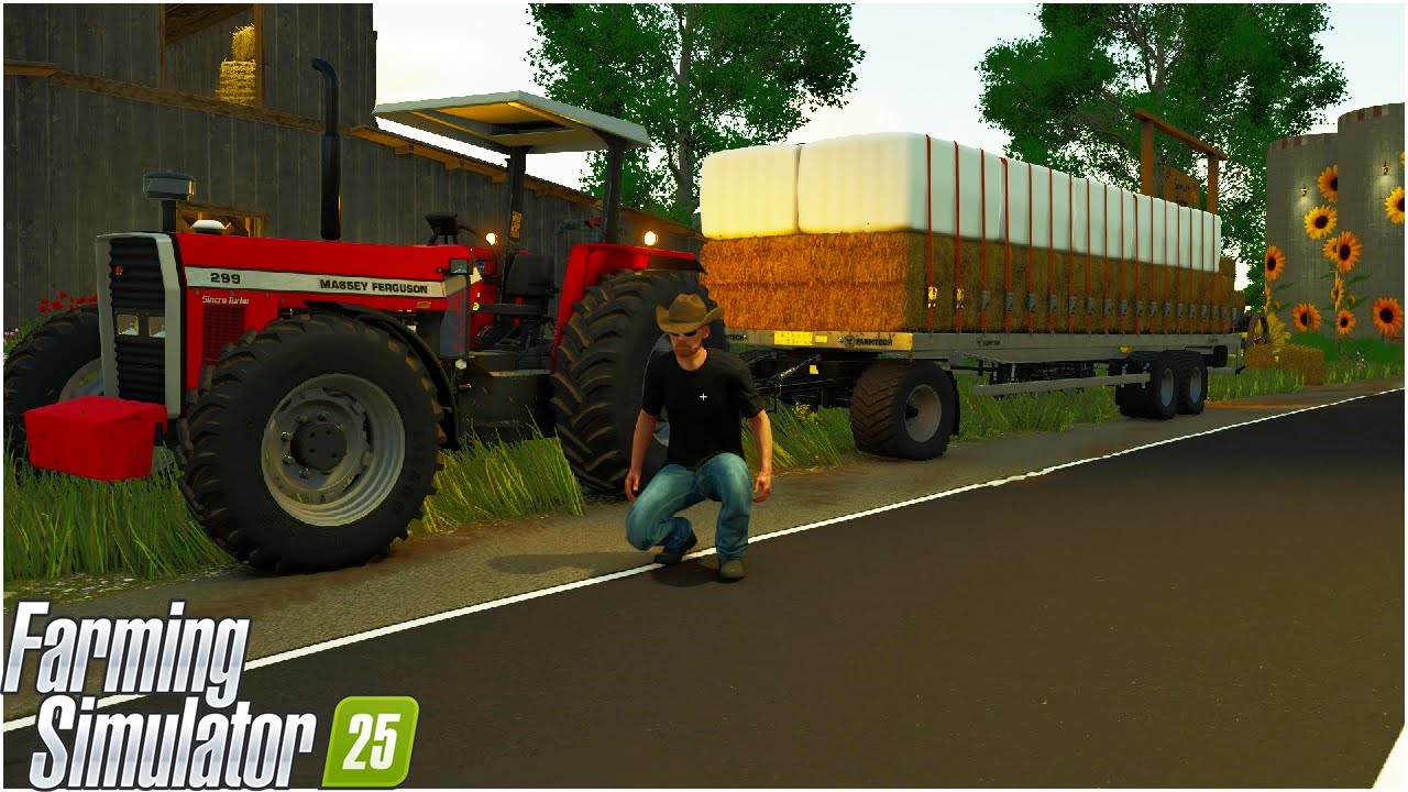 MONTANDO MEU PRIMEIRO ESTOQUE DE FARDOS NA FAZENDA - FARMING SIMULATOR 25