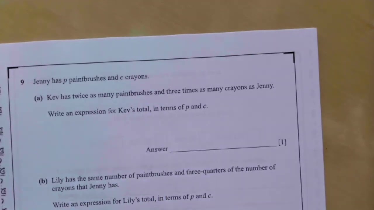 CCEA GCSE Maths  M3 May 2022