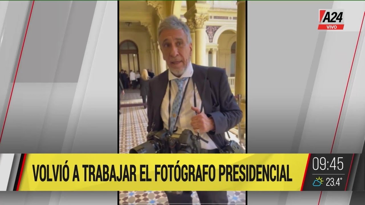 📷 Volvió a trabajar el fotógrafo presidencial legendario de la Casa Rosada