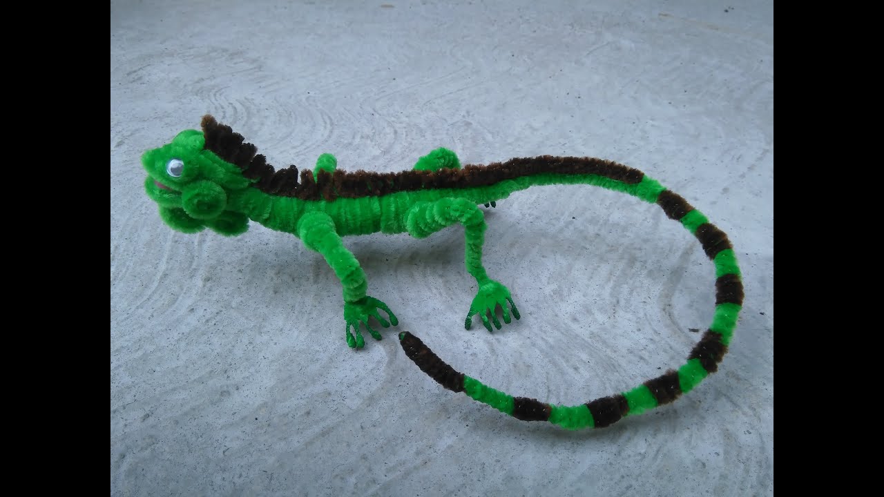 Como hacer una iguana con limpiapipas/pipecleaner