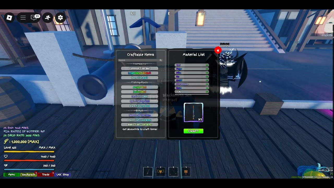 ROBLOX - Grand Piece Online (GPO) - Crafting the Devil Fruit Fishing Rod