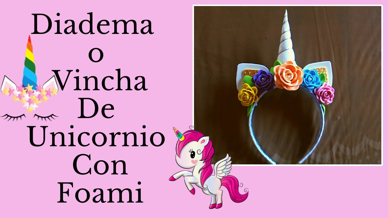 Diadema o Vincha de Unicornio con Foami l manuplant