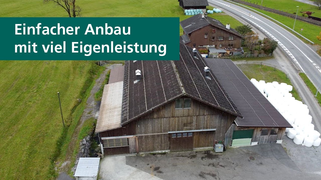 Kostenbewusstes Bauen im Berggebiet – Einfacher Anbau mit viel Eigenleistung