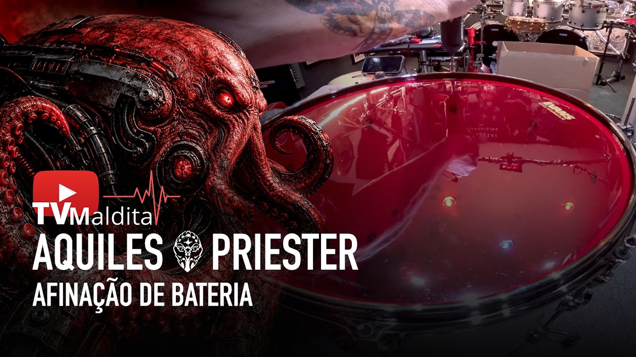 TVMaldita Presents: Afinação de bateria por Aquiles Priester. Vídeo completo no link abaixo!