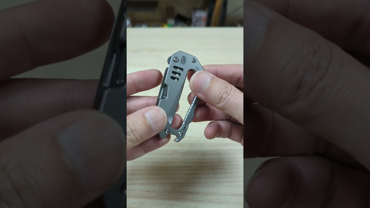【山道具屋】掌心大小卻暗藏玄機！鈦工具扣剪刀開箱！~漢道 HX OUTDOORS 星艦鈦合金扣刀