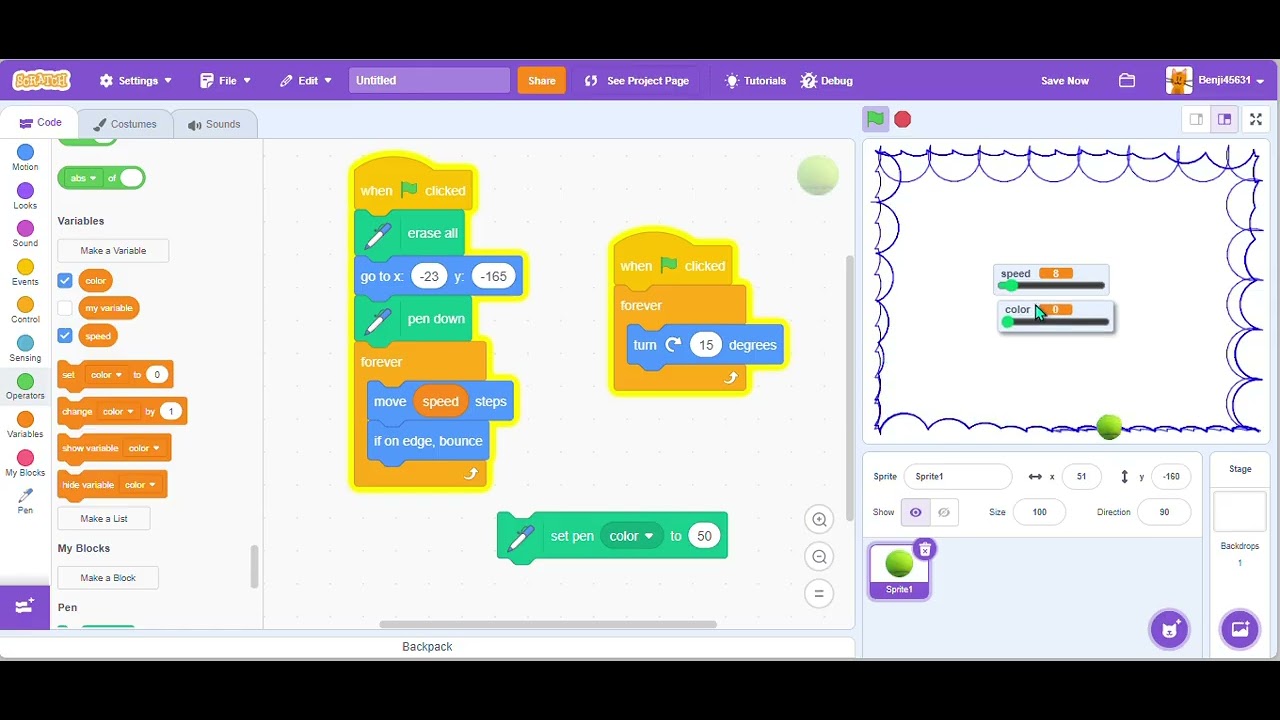 How to make a bouncing ball in scratch