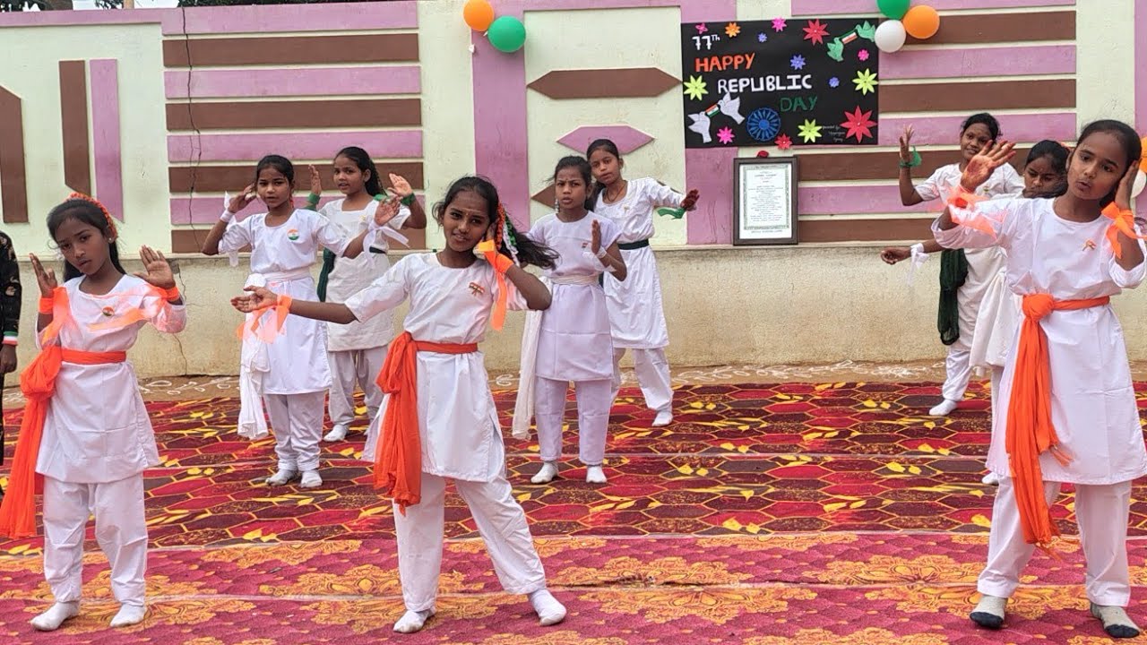 Republic Day Cleberation - Patriotic Dance By 4th std Girls - 2026.