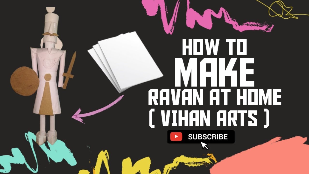 How to make ravan at home, diy with paper, #diy #art , #ravan #dussehra 