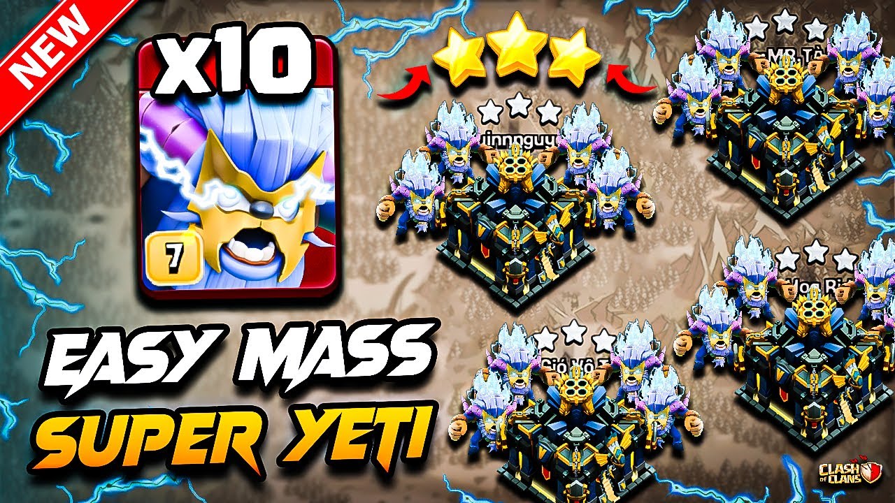 TH17 Attack Strategy With SUPER YETI 2025 | Th17 Super Yeti Attack | Town Hall 17 SUPER YETI Attack