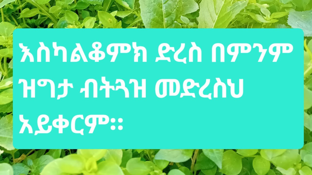 martna yidu is live!እስካልቆምክ ድረስ በምንም ዝግታ ብትጓዝ መድረስህ አይቀርም