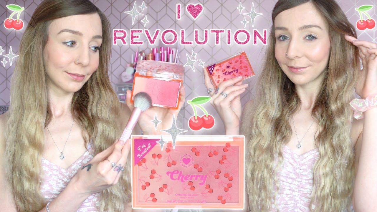NEW CHERRY OMBRE BLUSH I HEART REVOLUTION 🍒 FRUITY MAKEUP