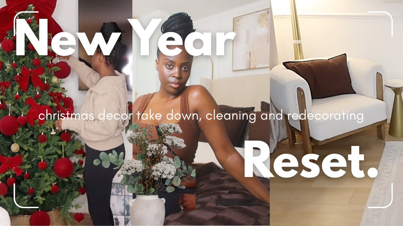 NEW YEAR RESET- clean and decorate with me + Christmas take down -  Nadine N.