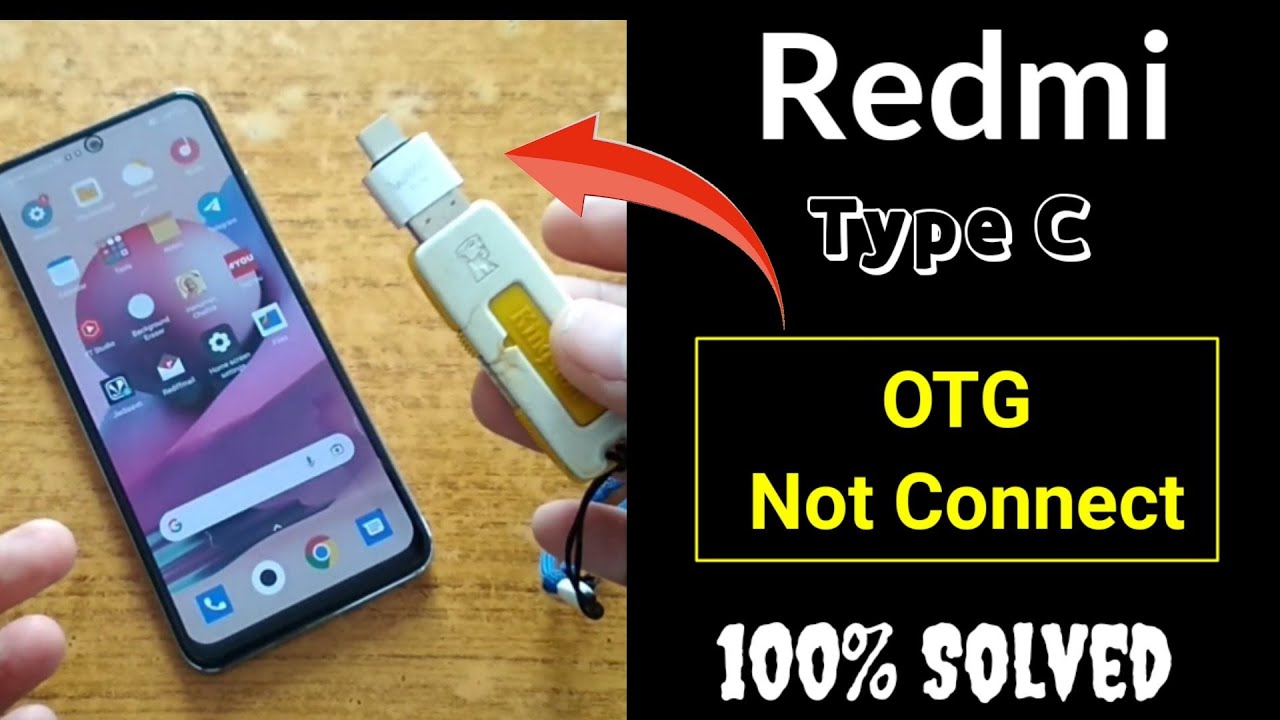 redmi mobile type c OTG adaptor pendrive not connected | OTG connection problem solved