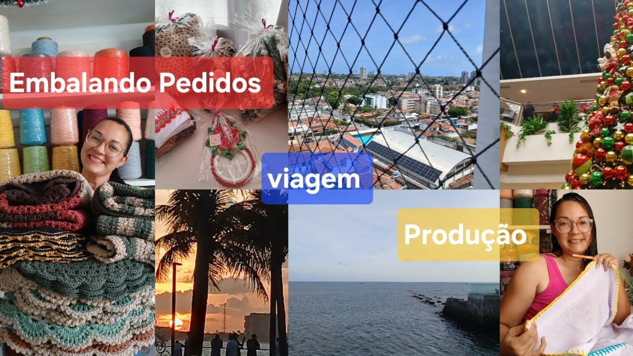 Embalando os Pedidos de Crochê | Vlog da Viagem e Muita Produção na Agulha #croche #crocheteiras 