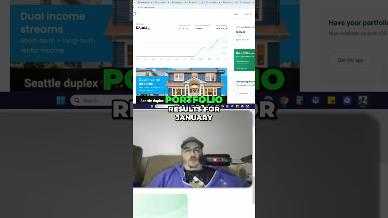 ARK7 Portfolio: January Results & Fractional Investing #shorts
