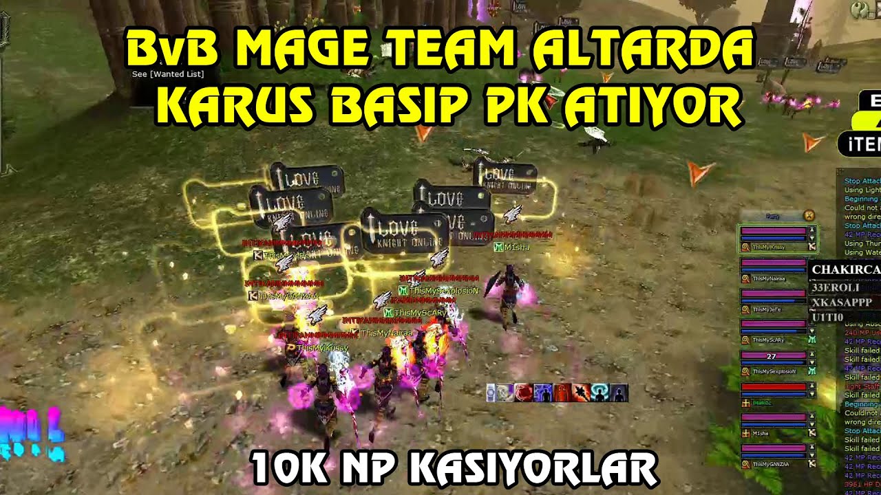 Knight Online PK | BvB Mageleri Altarda Karus Basıp PK Atıyor | CZ | PK