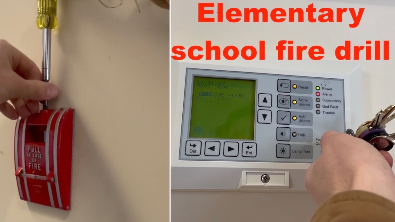 Elementary school fire drill