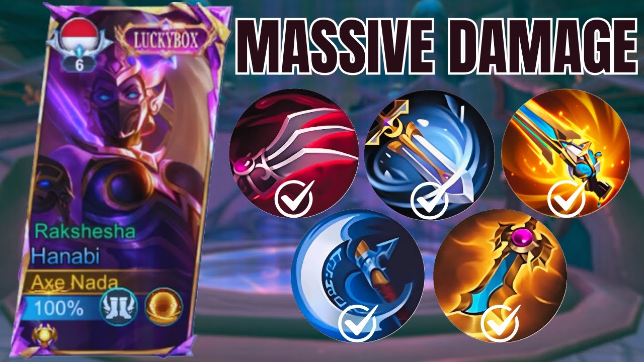 HANABI MASSIVE DAMAGE!! CRIT BUILD, MAIN CEPET MUSUH AUTO PASRAH!! – MOBILE LEGENDS