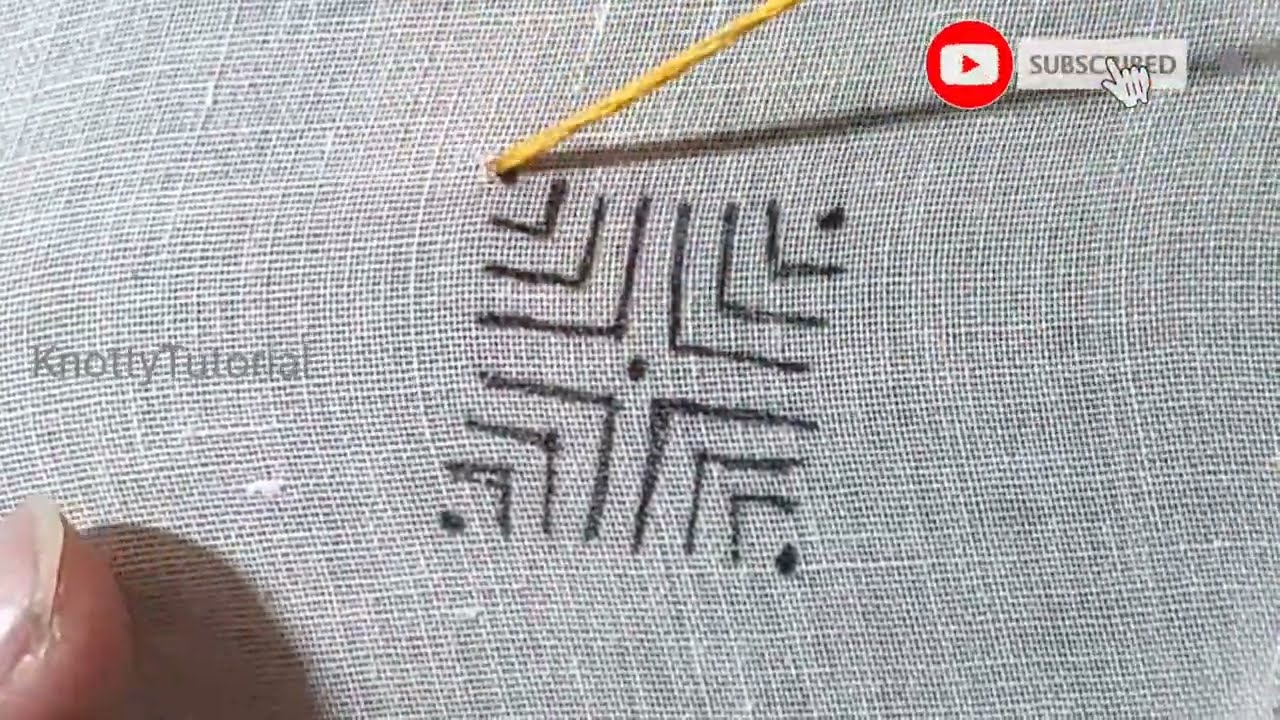 Phulkari Hand Embroidery Stitch, Simple phulkari design, phulkari motif