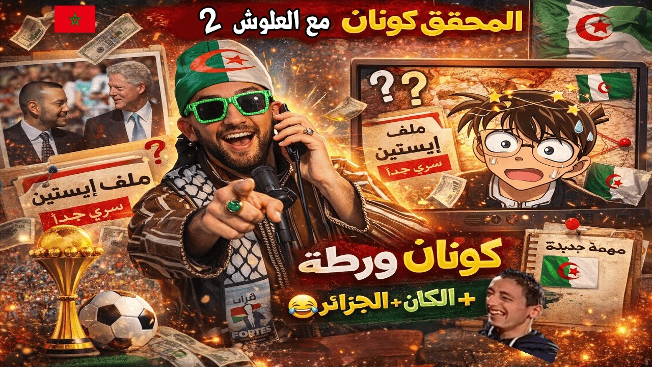 المحقق كونان في المغرب🇲🇦 والجزائر🇩🇿… ملف إبستين📂😱+ كأس إفريقيا⚽🏆 + سبتة ومليلية 🗺️🚨| تشبع ضحك 🤣🤣💥 !!