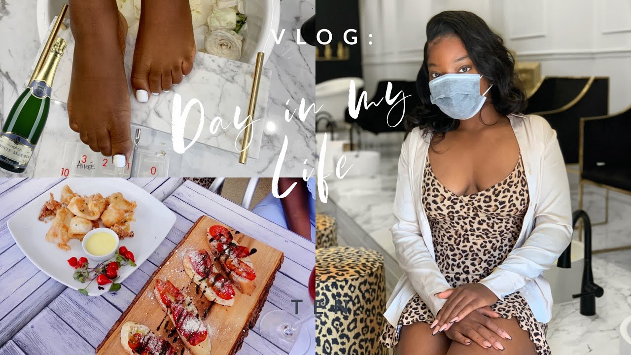 DAY IN MY LIFE VLOG: SURPRISING MY SISTER WITH A BEAUTY TRANSFORMATION, LUXE CHAMPAGNE PEDI ETC