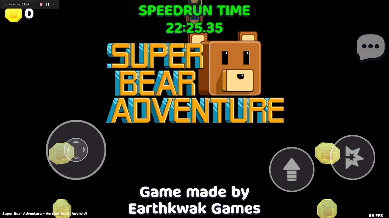SPEEDRUN ANY % - SUPER BEAR ADVENTURE