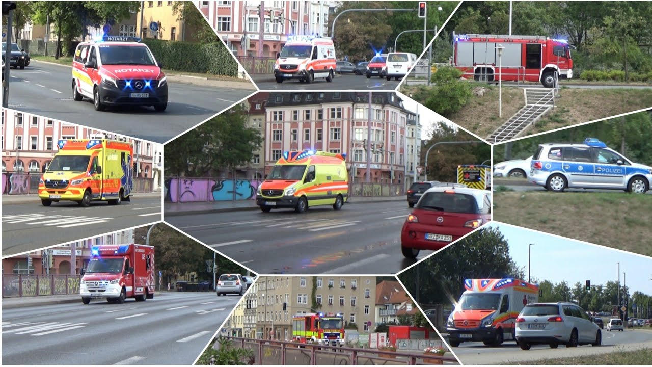 🚨Einsatzfahrten von Polizei,Feuerwehr und Rettungsdienst von Gera und außerhalb